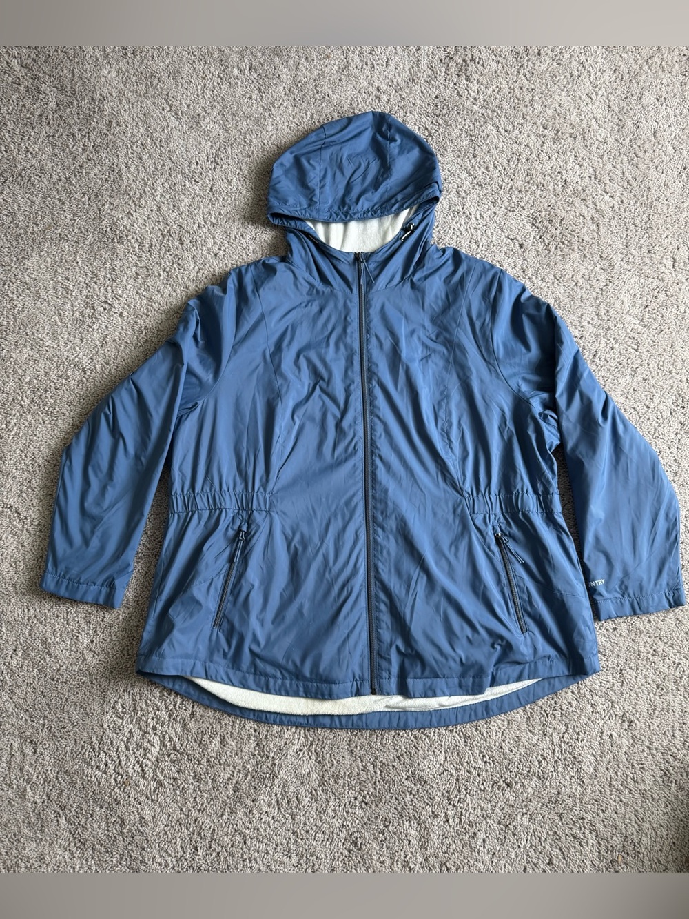 Free Country Women’s Plus Size Blue X20 Anorak Fur Lining Rain Jacket Size 2X